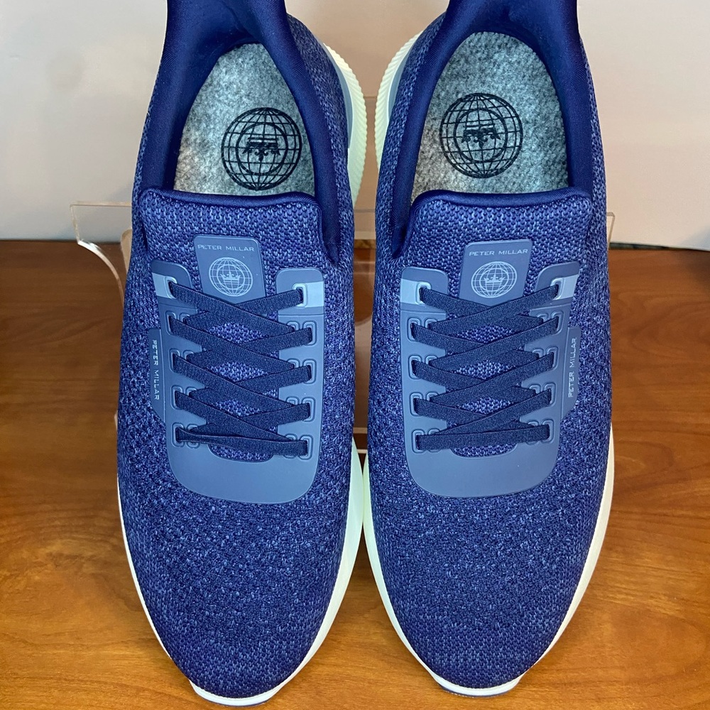 Peter Millar Hyperlight Apollo Sneaker in Navy 11.5 Like New Excellent